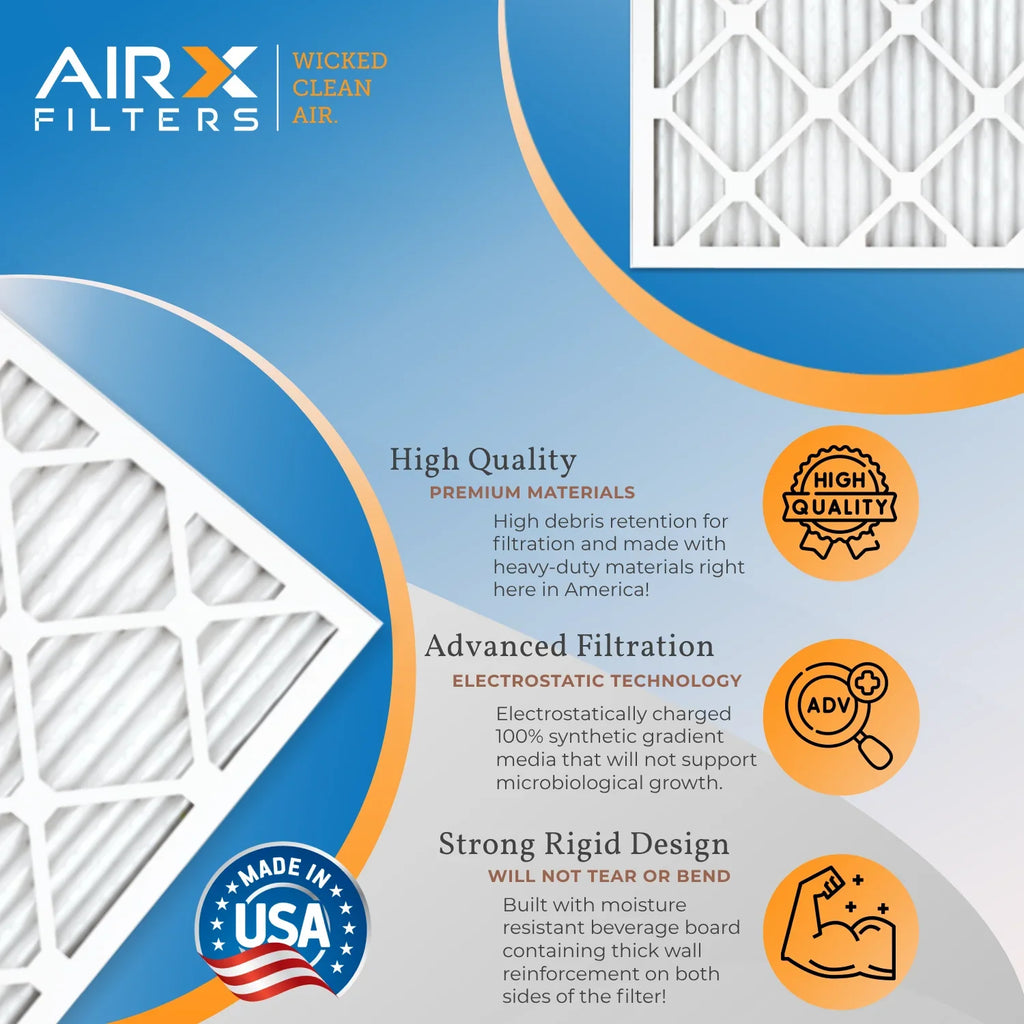 Filters CLEAN WICKED 1200 Comparable 4 Air 16x16x1 & Filter MERV USA 7 to FPR MPR AIRX 1000, Conditioner Pleated Furnace by Made Pack Filter Air Electrostatic 16x16x1 11 HVAC MPR FILTERS AIR. Premium