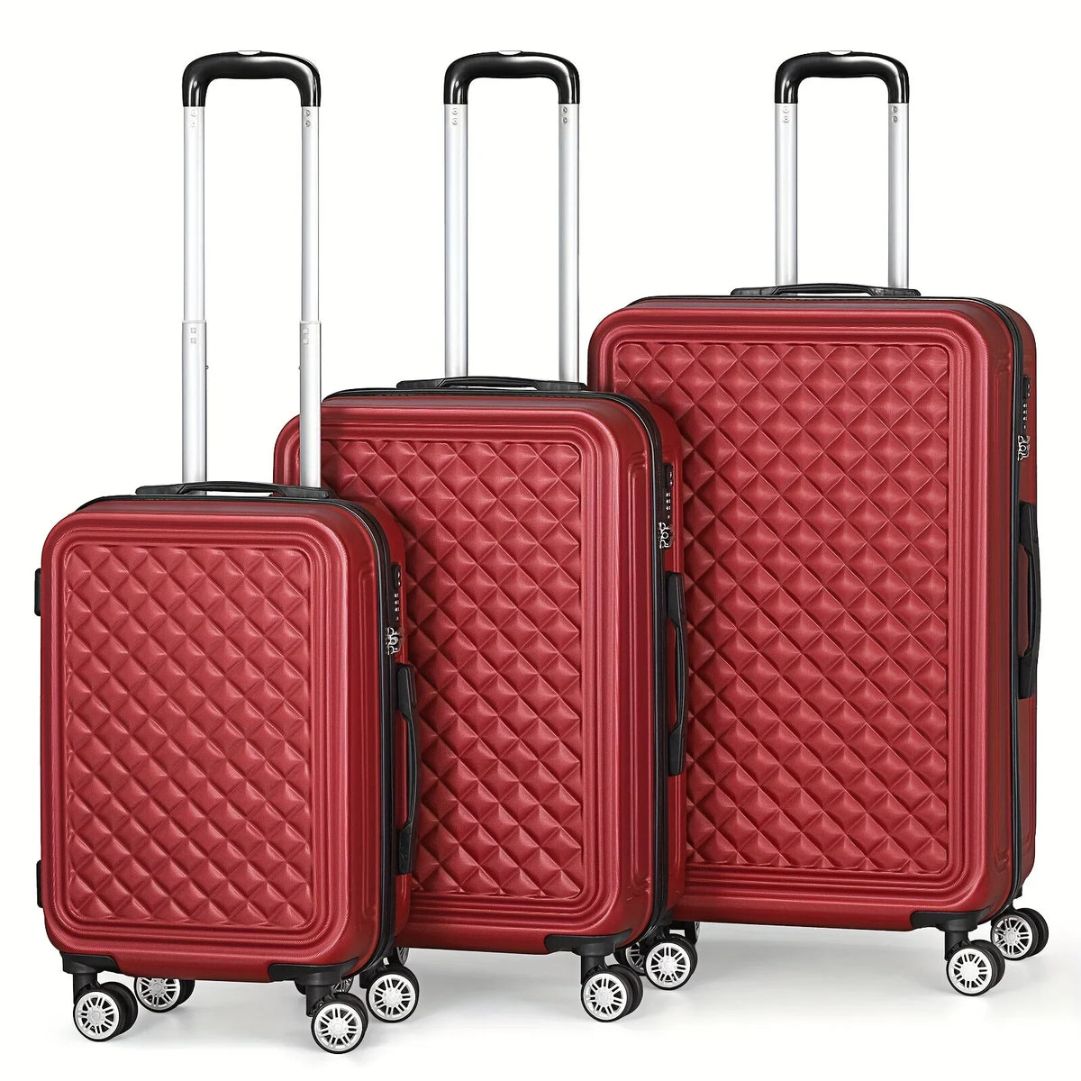 Trip, Travel With Spinner Wheels Cases Shell Hard For Outdoor Luggage Red Minimalist