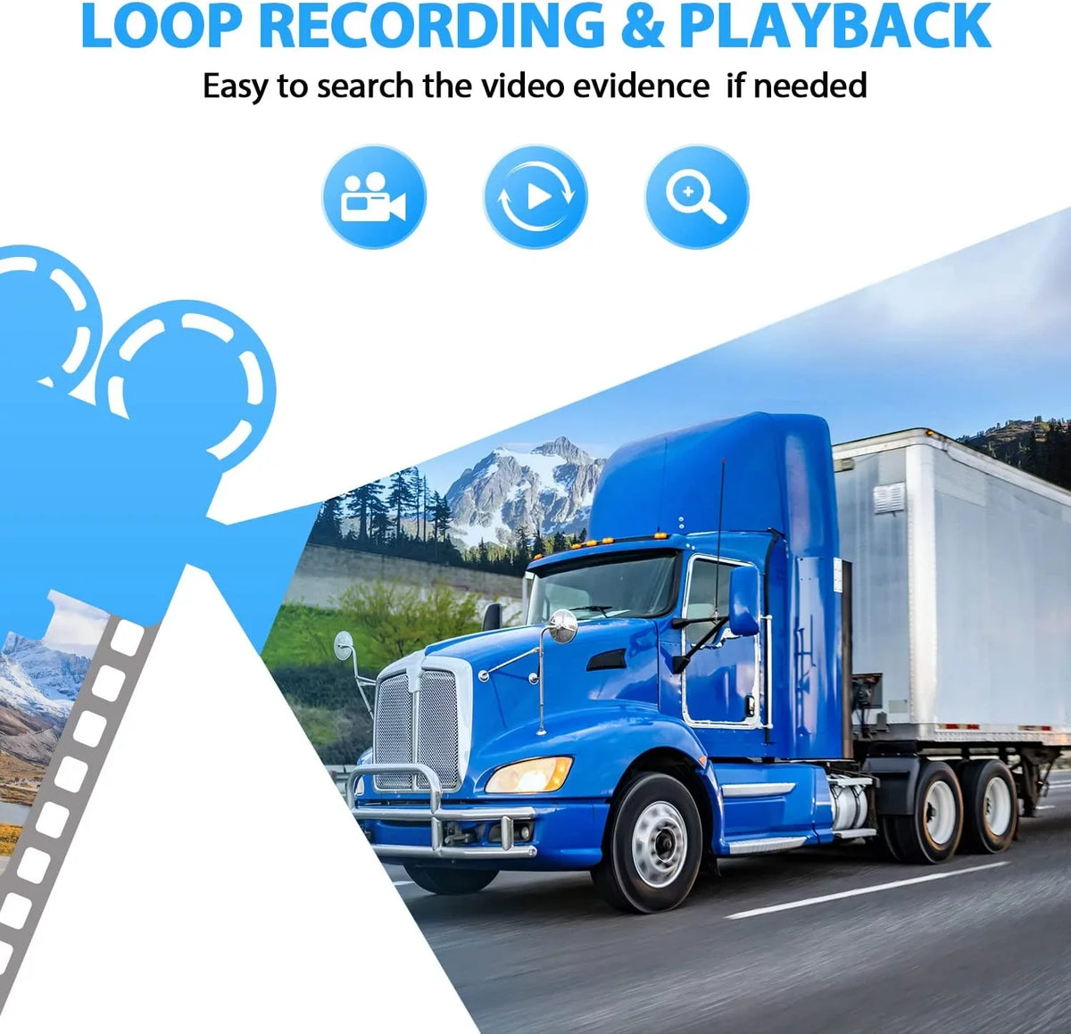 IP69 Camera Waterproof Camera Backup or for Van Trailer 10'' RV Backup eRapta HD Car Wired Monitor Truck 1080P