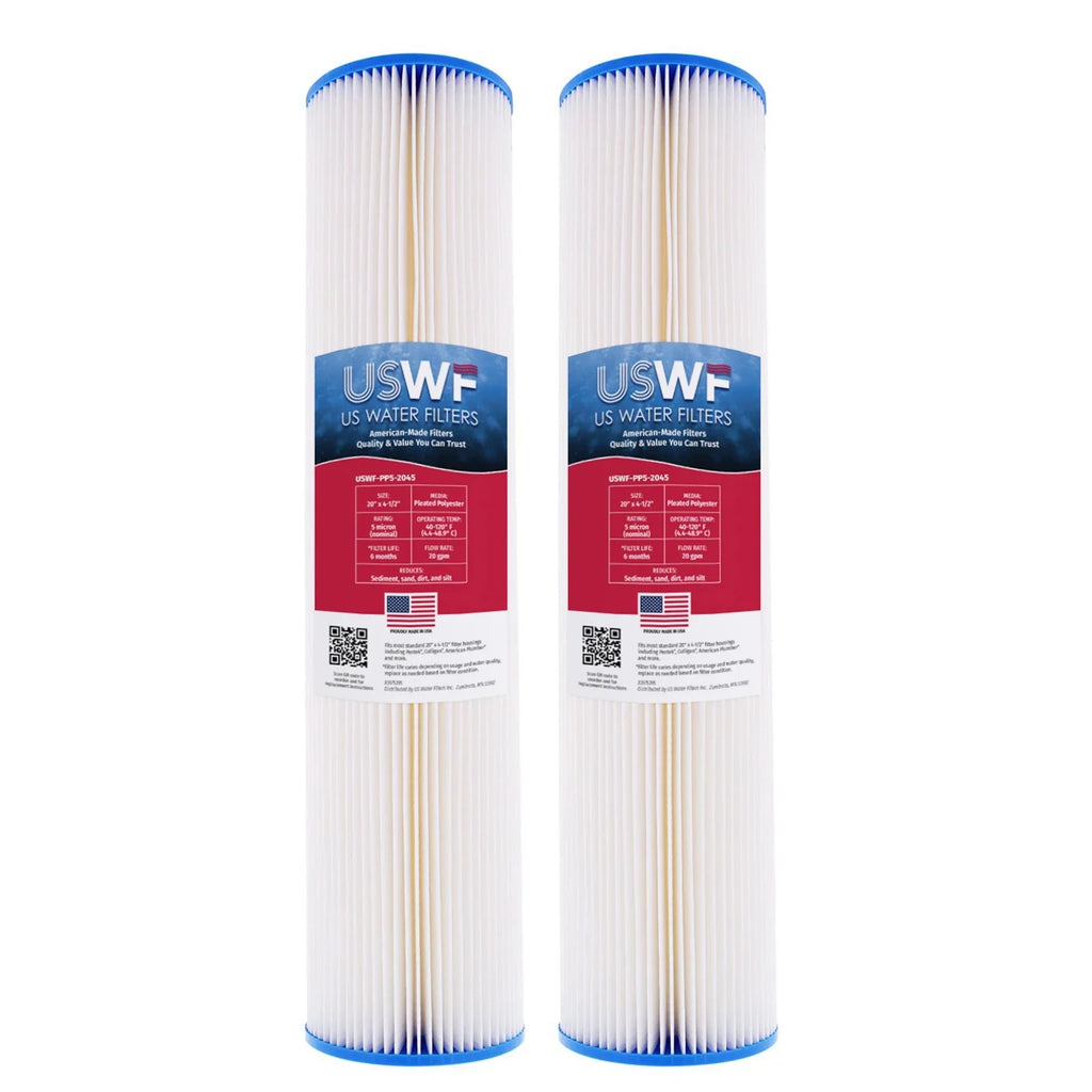 Cartridge 20 4.5 Sediment Replacement Pleated x Micron Inch 5 House Inch Whole Polyester