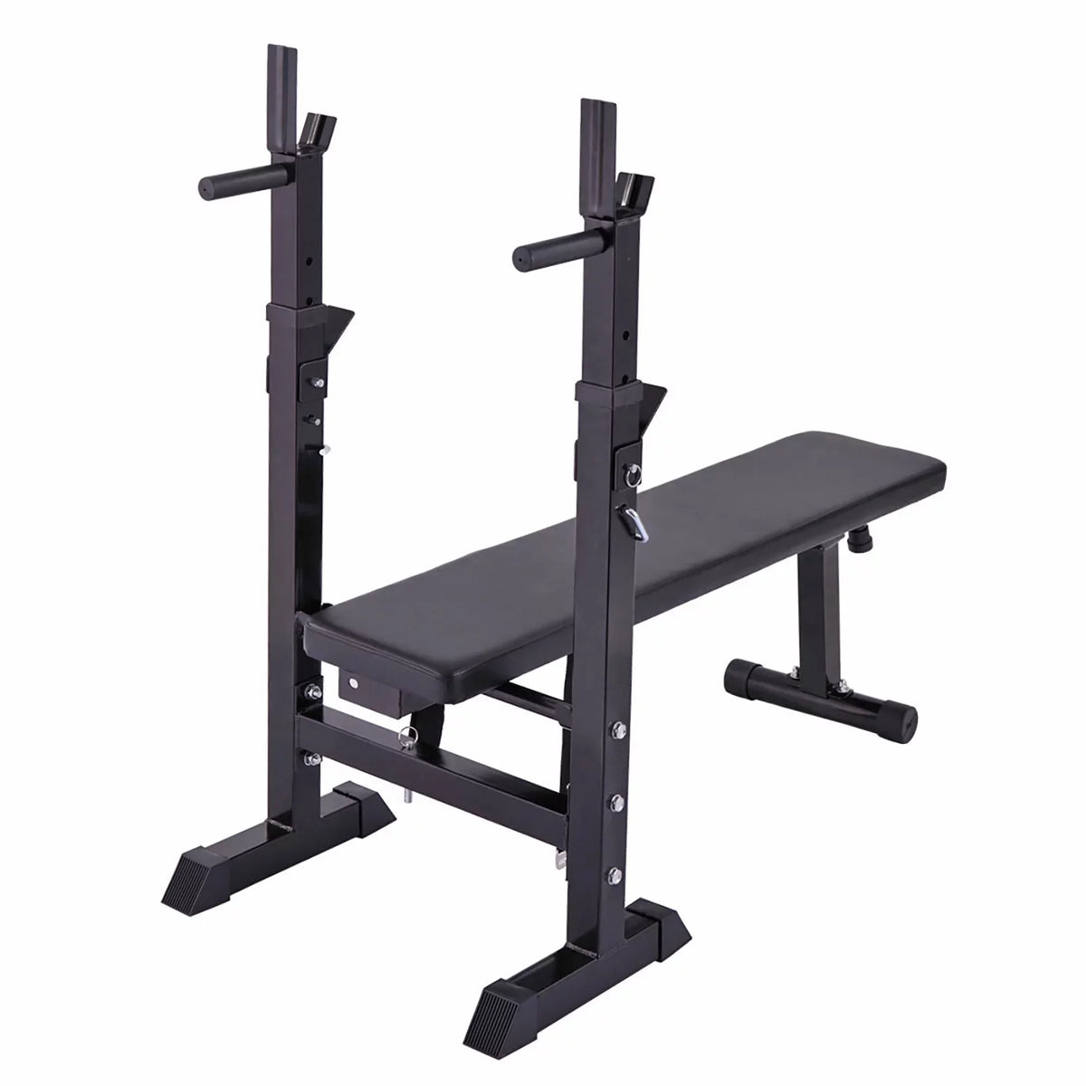 , Red Andoer Squat and Workout Rack Included Adjustable Station, Multifunctional Folding