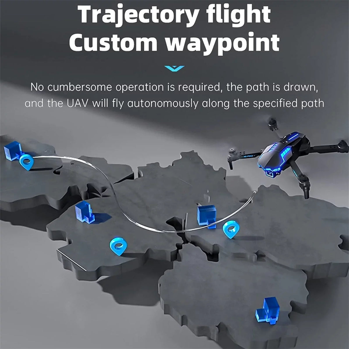 Avoidance Headless Obstacle Kids RC Off HD StartSmart And 4K Adults RC Stunt With Show WiFi Dual Camera Quadcopter Button One For Foldable Mini FPV Track Mode Airplane