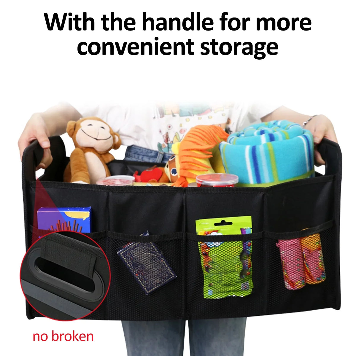 Cloth Cargo Trunk Oxford Organizer, Nebublu Box, Storage Automotive Car Folding Solution Practical 55L Capacity,
