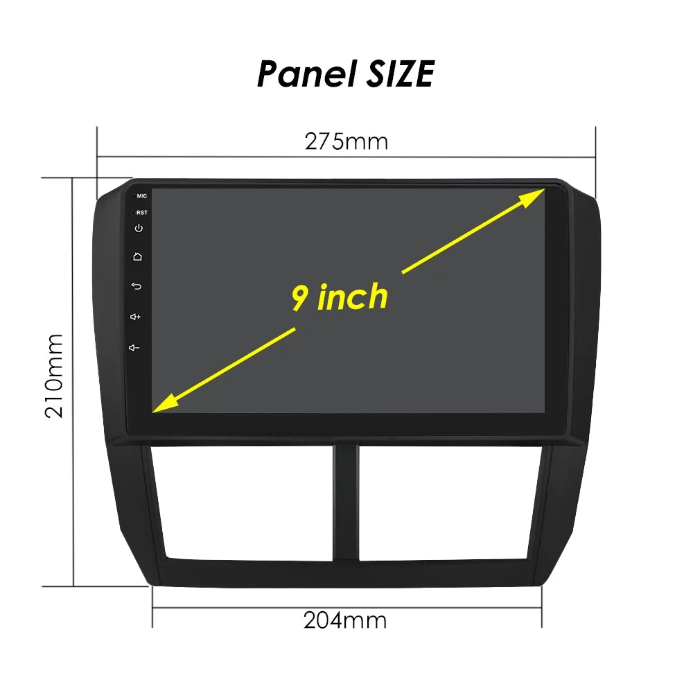 Carplay STI Impreza Car Bluetooth Stereo 8+128GB Radio Subaru Head GPS For 2008-2014 Android Wifi RDS 12 WRX Navigation Unit Forester