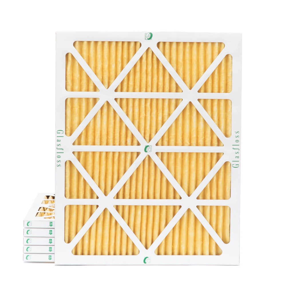Pleated x Actual 6 19-1/2 21-7/8 Filters Size: Glasfloss. 11 7/8 Pack 20x22x1 MERV Air by of x