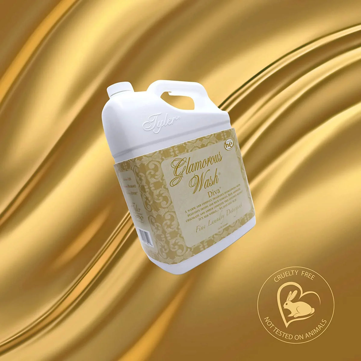 '- Tyler Liquid Machine for Clothing Designed 3.78L Glamorous - Company Liquid Wash Laundry - Hand Diva Fine Laundry Container and Detergent Candle 1Gal Detergent Washable
