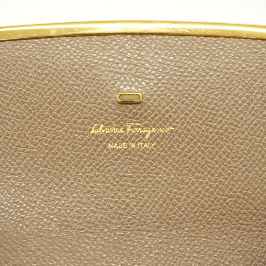 Women's Brown Pre-Owned Gancini (Good) Leather Bag Shoulder Salvatore Ferragamo