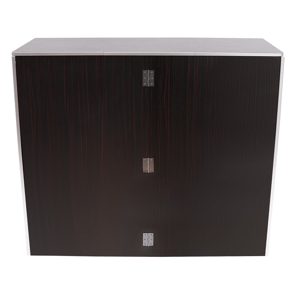 with Brown Foldable Portable Aluminum Cabinet bar 19.5x47.75x42.75in Event Edging TOOL1SHOoo