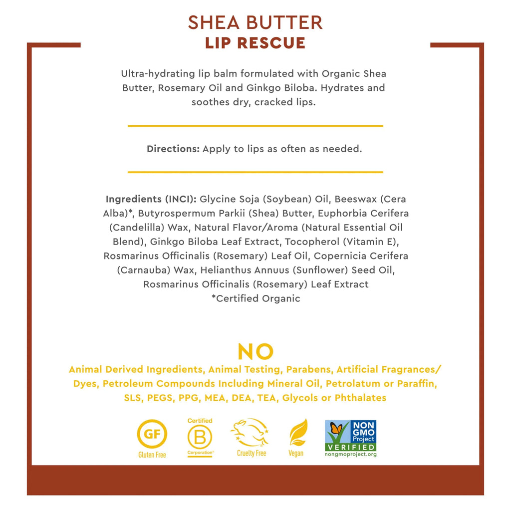 Pack Extract- 24, - - Oil Rescue Beeswax Stick, Peppermint of Cracked Ultra Lip Butter Soft Essence Oz Ginkgo - - w/ Or Balm E - Soothes Hydrating Vitamin Desert Lips 0.15 Dry Shea Biloba Moisturizer