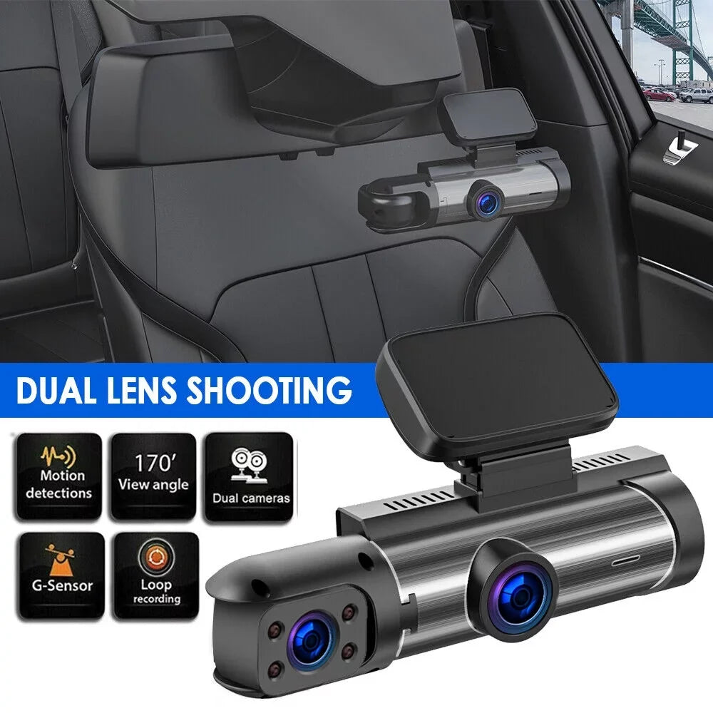 Parking Vtin Lens G-sensor Recorder 1080P Dash Car Video Monitor Cam HD Dual Camera