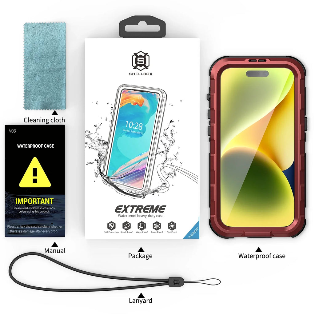 Case Protector,Underwater Pro Full Screen 15 Built-in Sealed for Red Protection Lens Dustproof for Waterproof Cover 15 Shockproof and iPhone Full-Body Pro, Sturdy with iPhone Camera