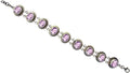 Silver Sterling Gypsy to 7.5” Ethnic / Handcrafted Gemstone Bracelet Designer Tribal Fashion Inch Amethyst Adjustable for Beautifully Unique 8” Purple Length 925 Women Genuine
