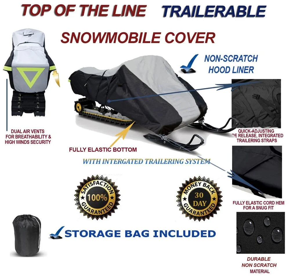 Protection Storage Cover Sleds. TOURING Slush and Mud HO Model Compatible SDI 2008-2008 Ski Doo and Bombardier Snowmobile LIMITED Year GSX Travel for 600D 600