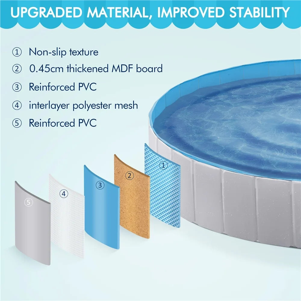 Outdoor, Design Foldable Swimming Sprinkler and XXXL Blue Indoor with Alden Dog Pools
