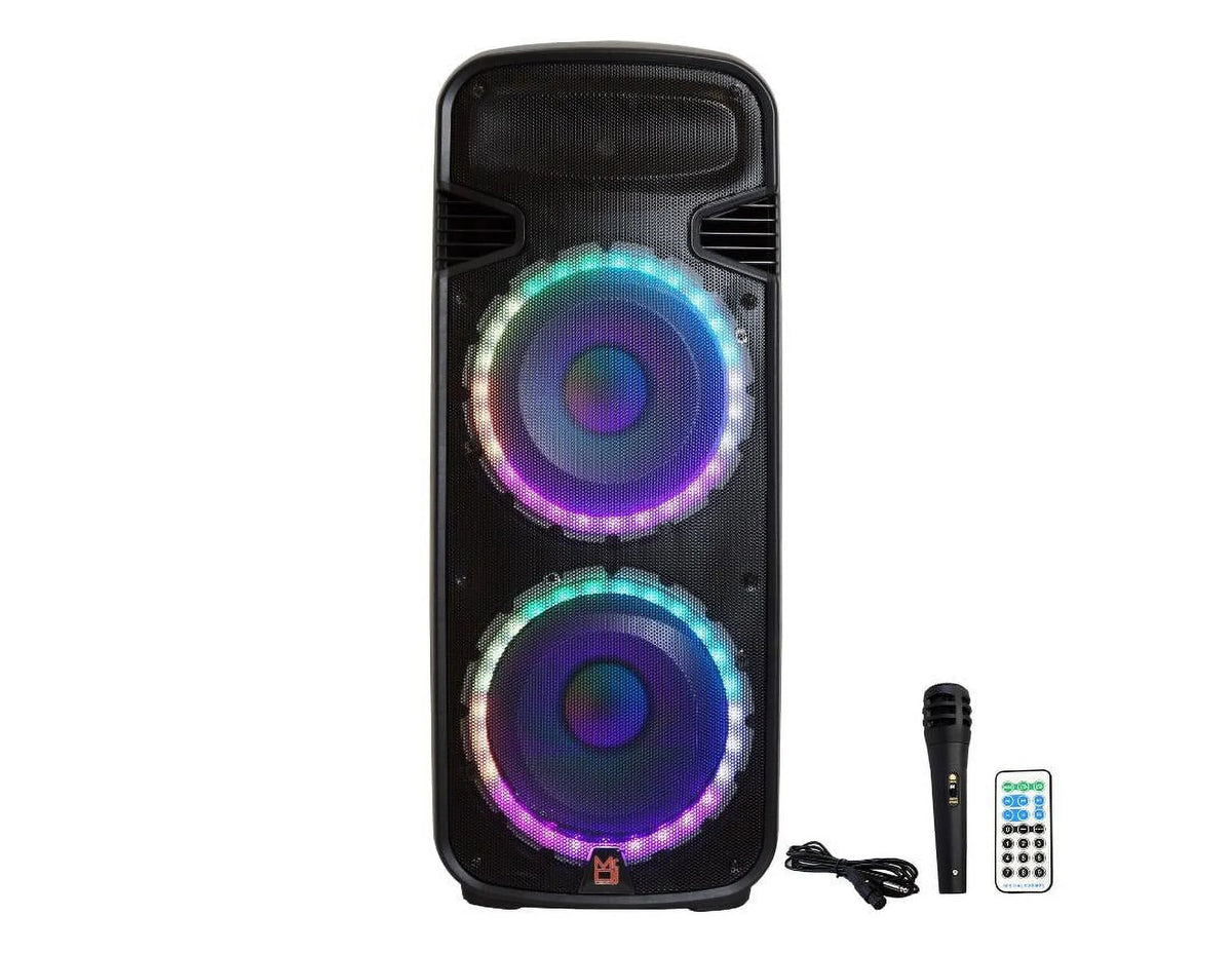 Dual Built-In 4000 Bluetooth Rechargeable Way Battery Watt Speaker Power Party Dj 3 PSBAT6200 15-Inch Mr Max with &