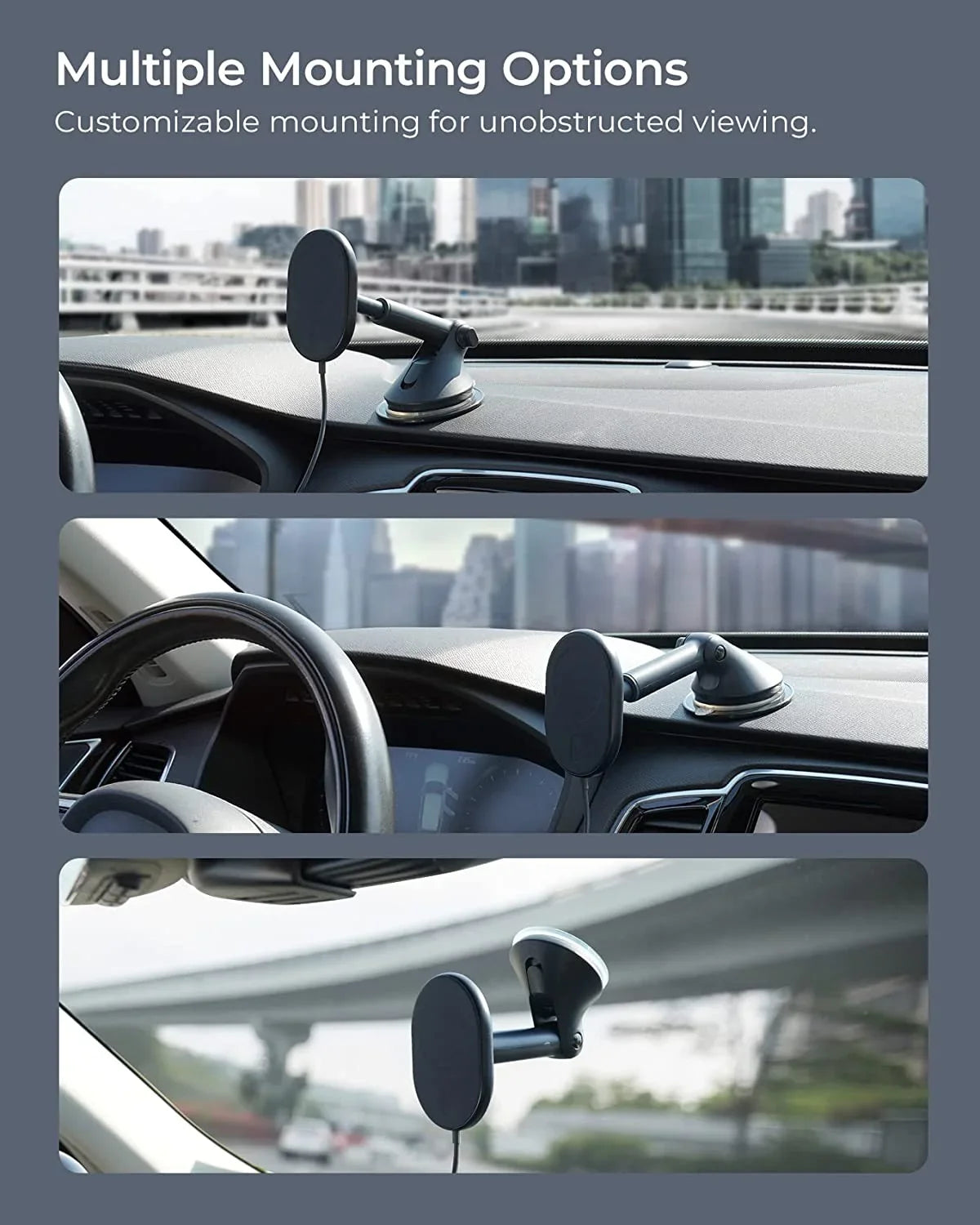 Magnetic Charging Compatible & MagSafe Velox iOttie Plastic Dash Windshield Mount, , Wireless