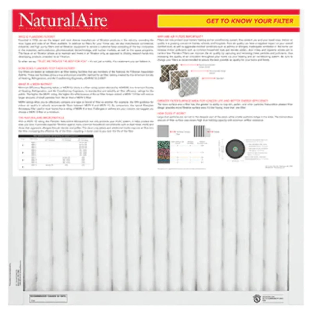 MERV pack) 10 85256.011830 Microparticle (6 NaturalAire Filters 18x30x1