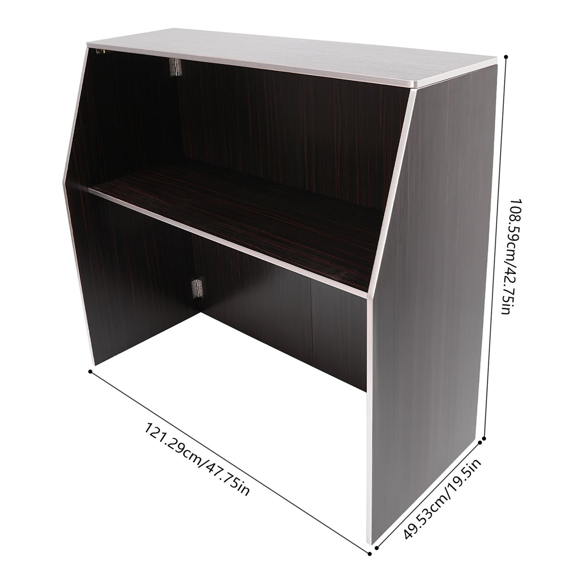 with Brown Foldable Portable Aluminum Cabinet bar 19.5x47.75x42.75in Event Edging TOOL1SHOoo