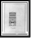 N.W., B.F. (15th Front. office for Print, Framed Washington, Street, 21-7/8" Saul 17-7/8" building. Historic North buildings [Two x Elevation], D.C.)