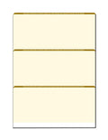PACK 12 High-Security OF SHEETS x Zapco Microperfed 3-Up Check Complex 100 Pattern, with 11", Security Background - Checks, Features 8-1/2" w Paper, Organic