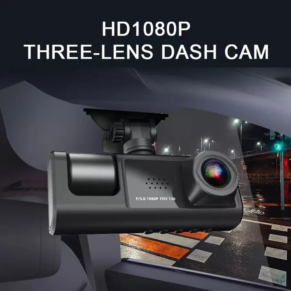 Clear Auto Car Safety Cam Camera with 3 Driving Recorder ammoon Video WiFi, Dash for