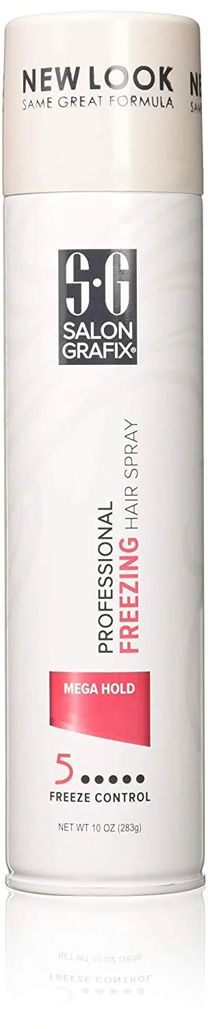 of 6) Hold Mega Spray, Freezing Grafix (Pack 1.5 Hair Salon oz