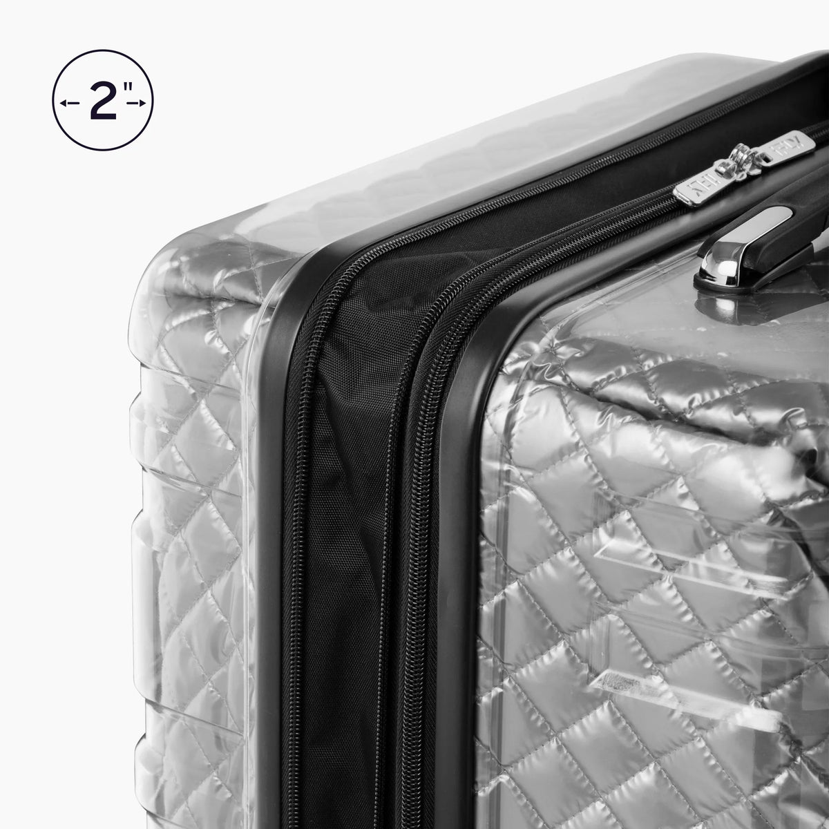 Hardside pack) Carry-On Spectre Clear 20", Versus Lugagge, iFLY Silver (2