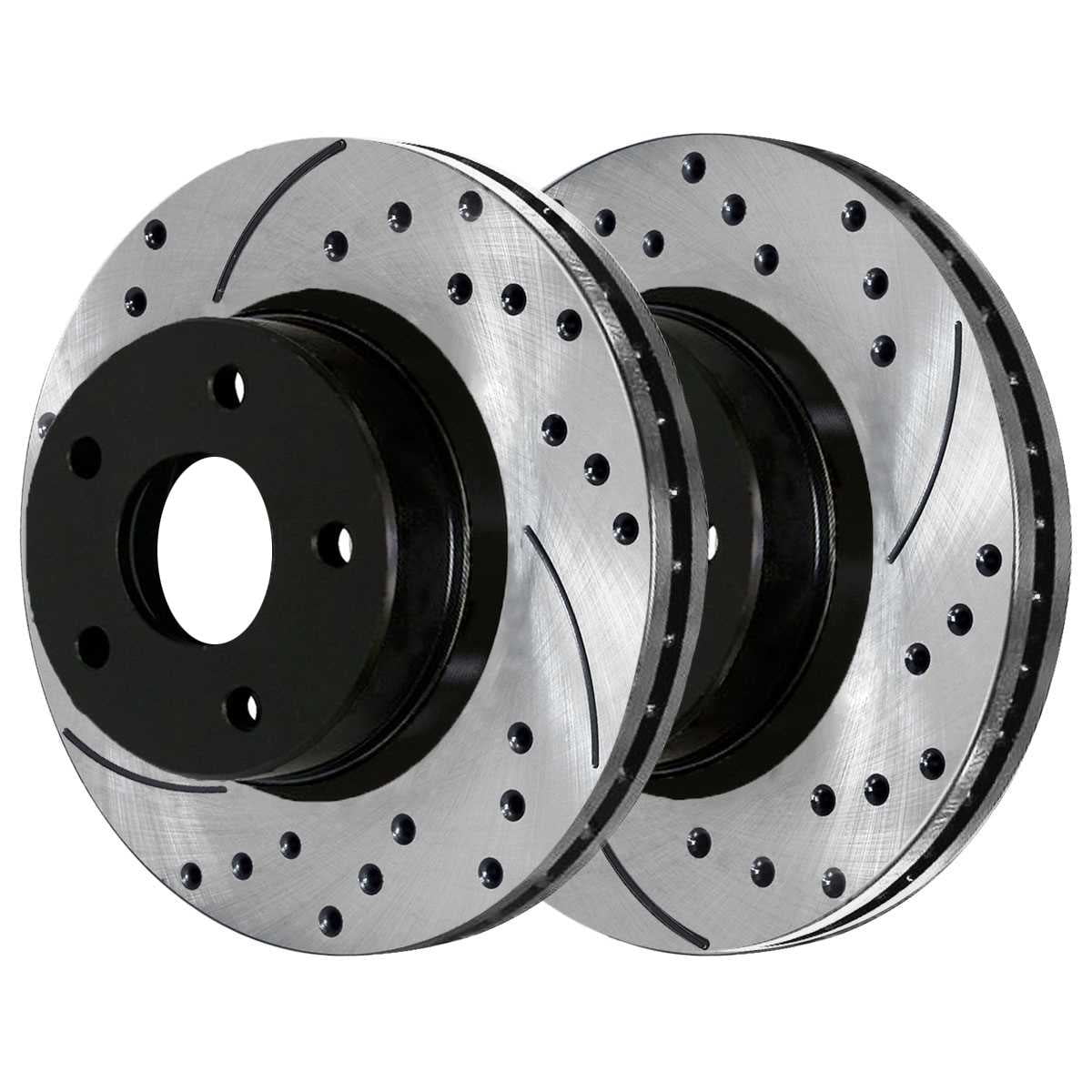 and Replacement PR63040PR63038 Drilled 2008-2014 4 2007-2017 Avenger for Slotted AutoShack V6 Dodge Set Chrysler 2007-2012 FWD Caliber Sebring Brake of Compass Jeep 200 Patriot Front Rotors Rear