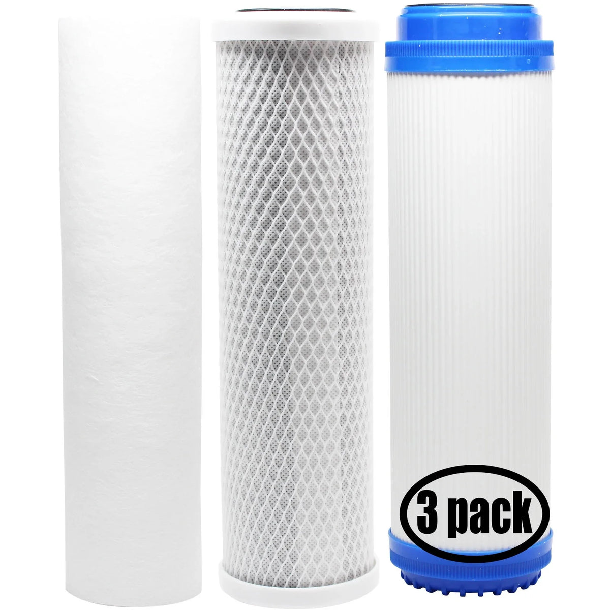 '- - Distributors Carbon System Filter for Pure PP & Filter, 3-Pack for Filter Brand H2O Kit Block Filter GAC Replacement RO Sediment Includes Denali ADWU-TM