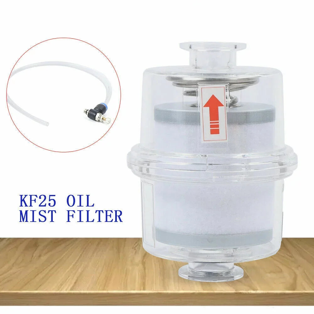Filter Vacuum Mist Filter Interface fit Oil Pump Fume Separator Exhaust KF25