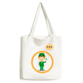 Canvas Tote Suit Shoulder Cartoon Expression Bag Sack Green Ireland
