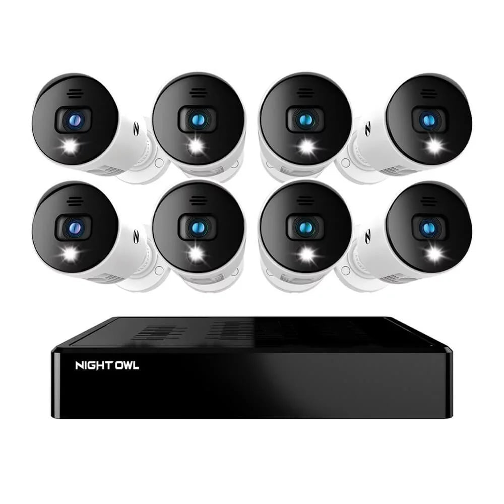 x Channel BTD2818LSA 8 Series 1080p Owl & with Cameras Audio DVR Night Light Bluetooth BTD2 1080p 8