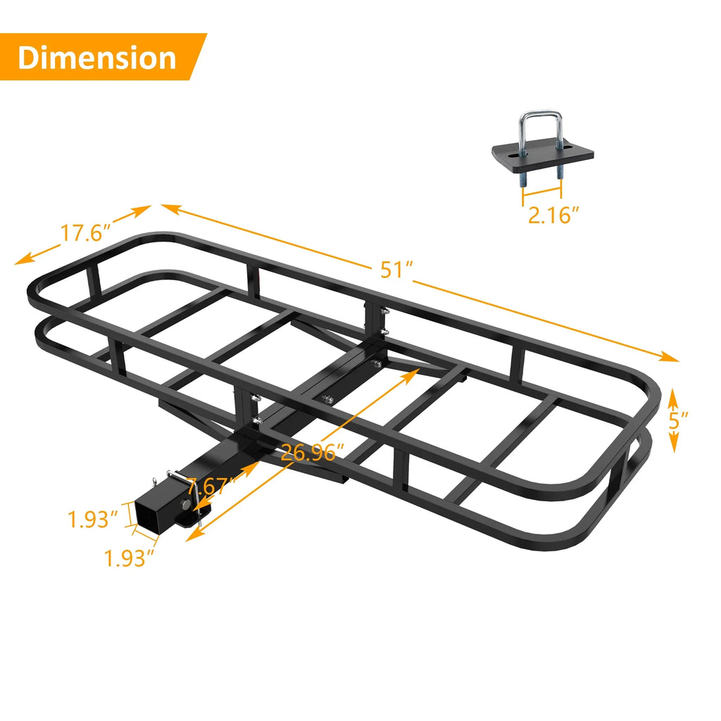 x 5" x Basket Cargo 17.6" 51"