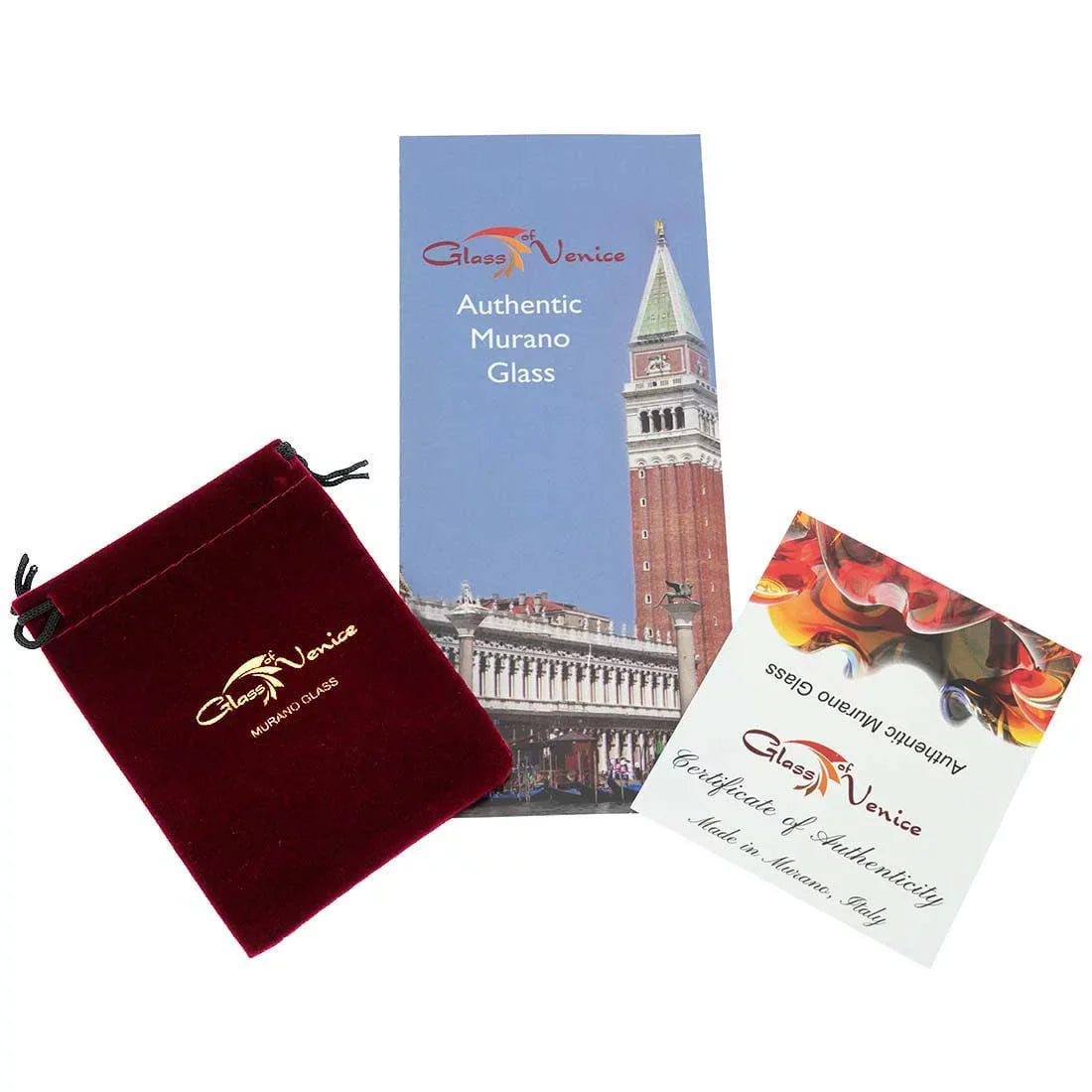 '- Millefiori Leather GlassOfVenice Band Brown with Watch Multicolor Glass Murano
