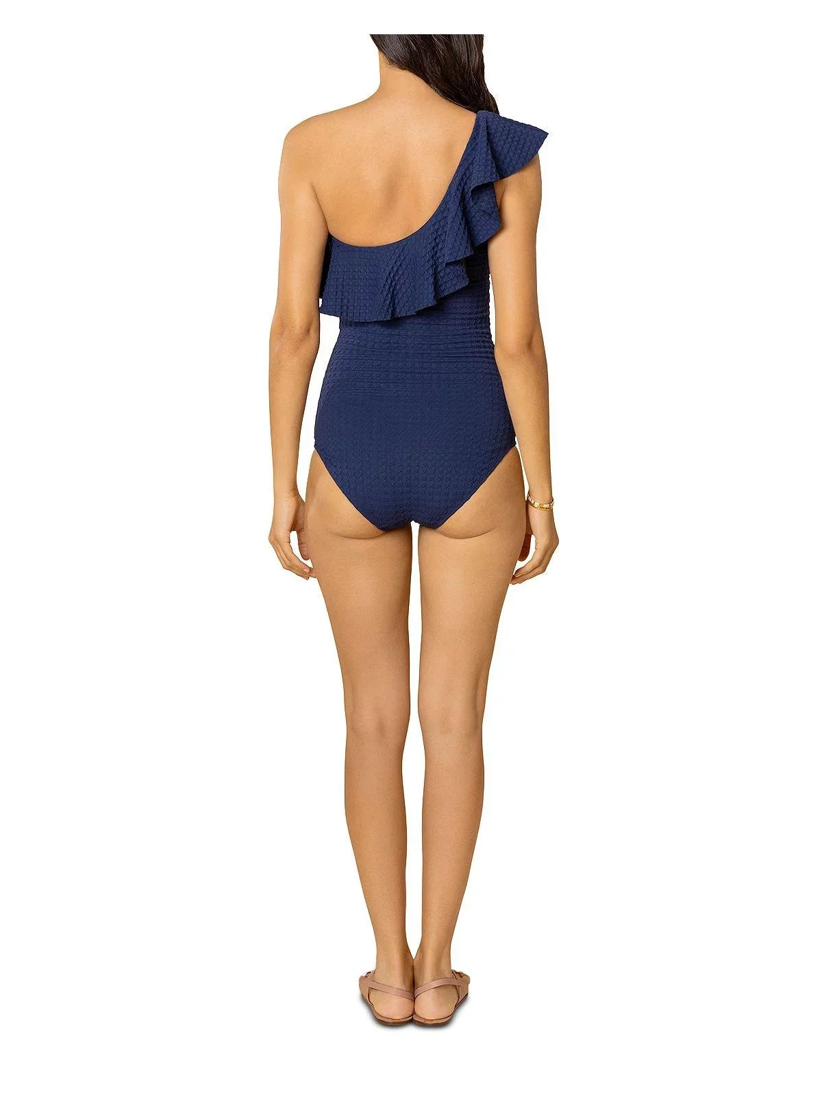 Swimsuit Gingham Womens One-Piece Shoshanna One Shoulder