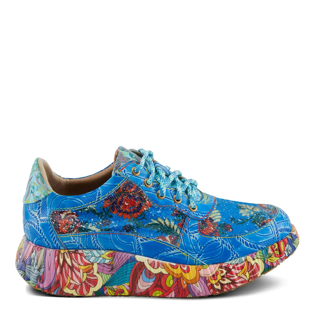 / Sneakers CAFFEY Fashion EU | 42 Step Energetic Patterns Spring Multi Unique L'Artiste US Multicolored Blue Women's 10.5-11
