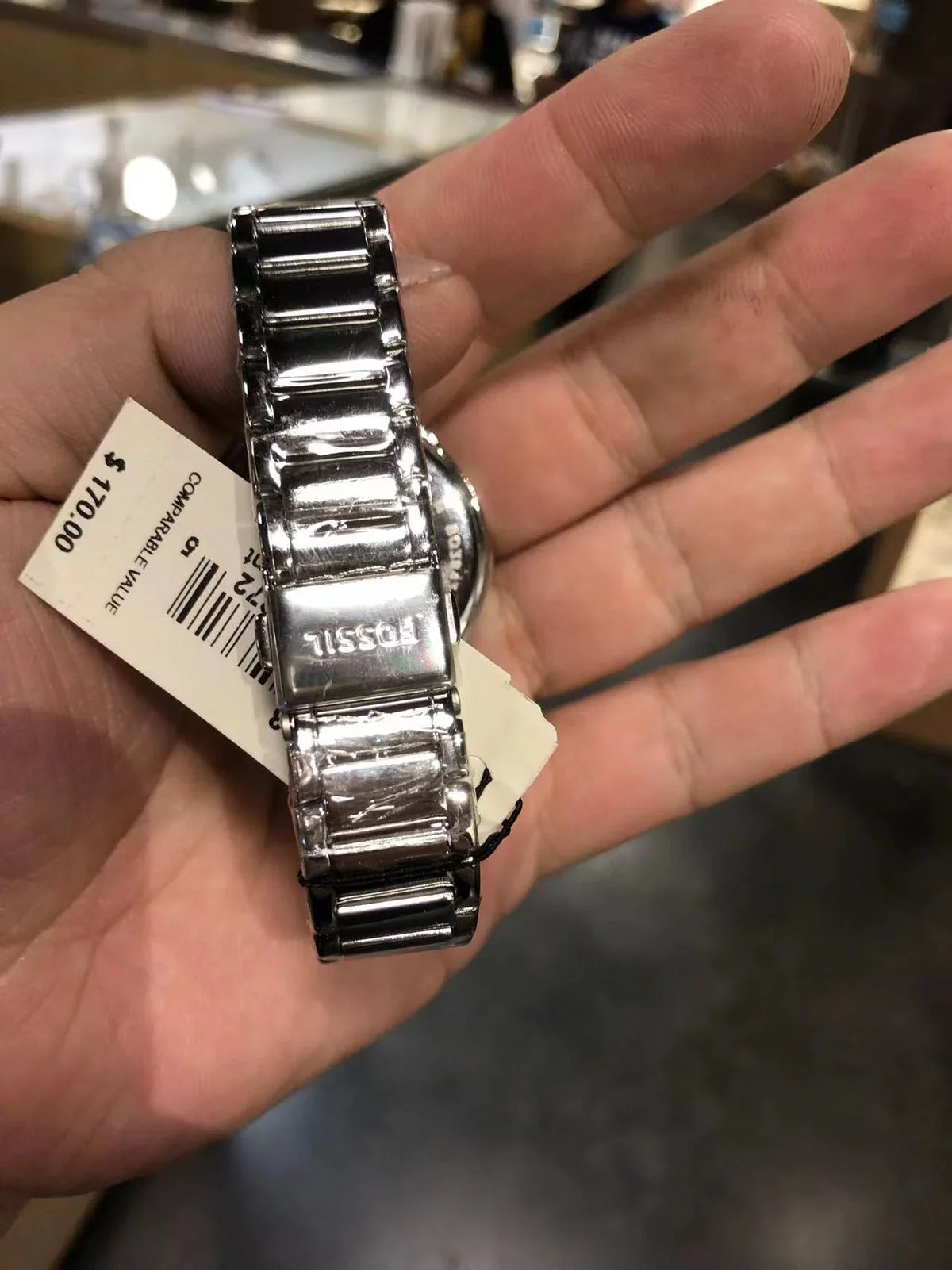 Stainless Steel Date BQ3843 Fossil Watch Ashtyn Three-Hand