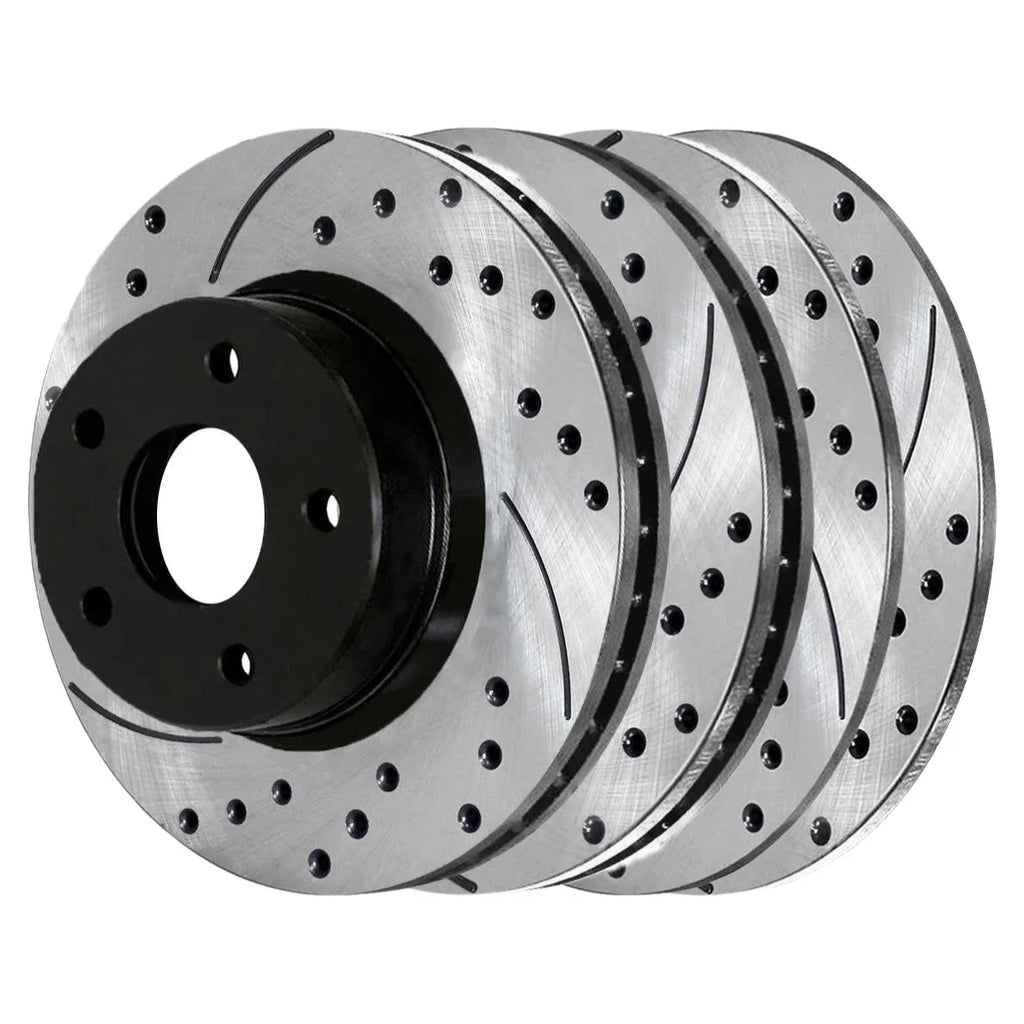 and Replacement PR63040PR63038 Drilled 2008-2014 4 2007-2017 Avenger for Slotted AutoShack V6 Dodge Set Chrysler 2007-2012 FWD Caliber Sebring Brake of Compass Jeep 200 Patriot Front Rotors Rear