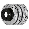 and Replacement PR63040PR63038 Drilled 2008-2014 4 2007-2017 Avenger for Slotted AutoShack V6 Dodge Set Chrysler 2007-2012 FWD Caliber Sebring Brake of Compass Jeep 200 Patriot Front Rotors Rear