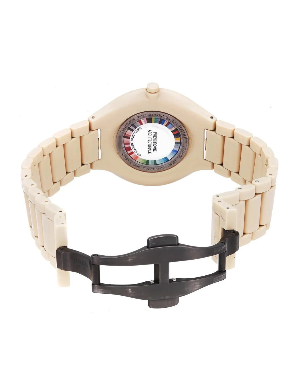 Les Quartz True Watch 39mm Dial Rado Ceramic Thinline R27090602 Cream Couleurs